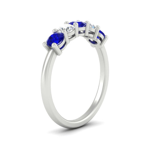 5-stone-round-cut-1-carat-diamond-and-sapphire-wedding-band-in-white-gold-FDENS141ROBGSABLANGLE2-1.00CT-NL-WG