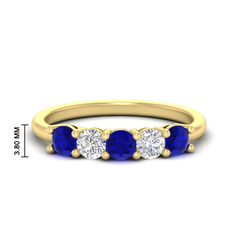 5-stone-round-cut-1-carat-diamond-and-sapphire-wedding-band-in-yellow-gold-FDENS141ROBGSABL-1.00CT-NL-YG-HW