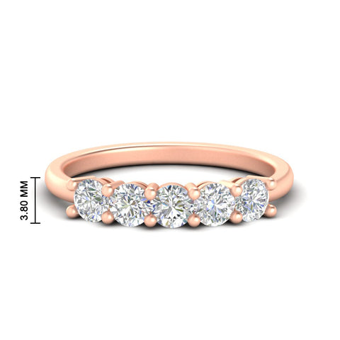 Women’s 1 ct Round Gemstone Wedding Band