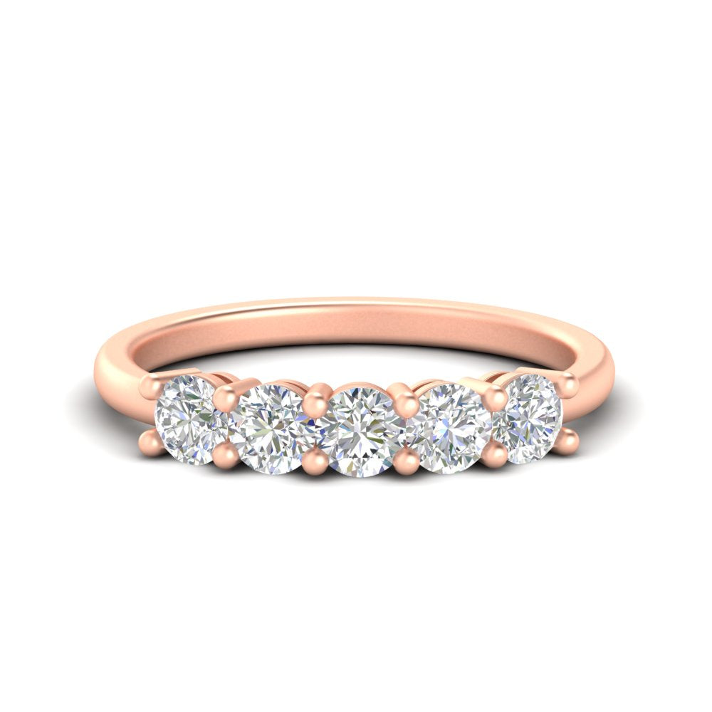 5-stone-round-cut-1-carat-diamond-wedding-band-in-rose-gold-FDENS141ROB-1.00CT-NL-RG
