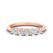 Women’s 1 ct Round Gemstone Wedding Band
