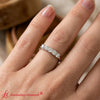 Load image into Gallery viewer, 5-stone-round-cut-diamond-anniversary-band-in-whith-gold-FDWB8008RO