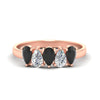 Load image into Gallery viewer, 5-stone-wedding-band-black-diamond-teardrop-one-carat-in-rose-gold-fdwb8008peblacksleep-1.00ct-nl-rg.jpg