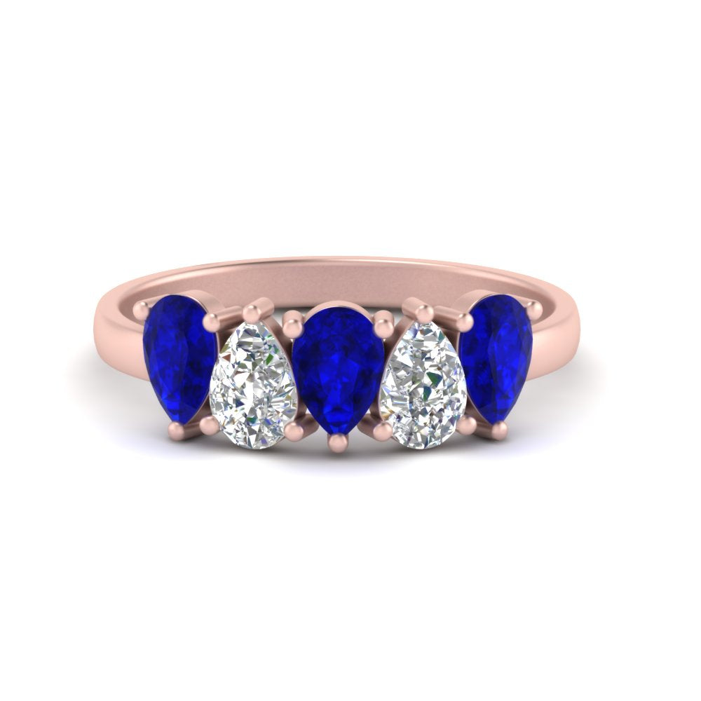 5-stone-wedding-band-blue-sapphire-teardrop-1.50-carat-rose-gold-FD8294B-0.30CTGSABLANGLE3-NL-RG