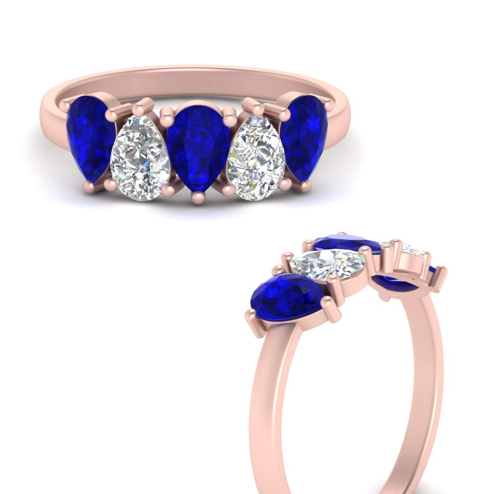 5-stone-wedding-band-blue-sapphire-teardrop-1.50-carat-rose-gold-FD8294B-0.30CTGSABLANGLE3-NL-RG