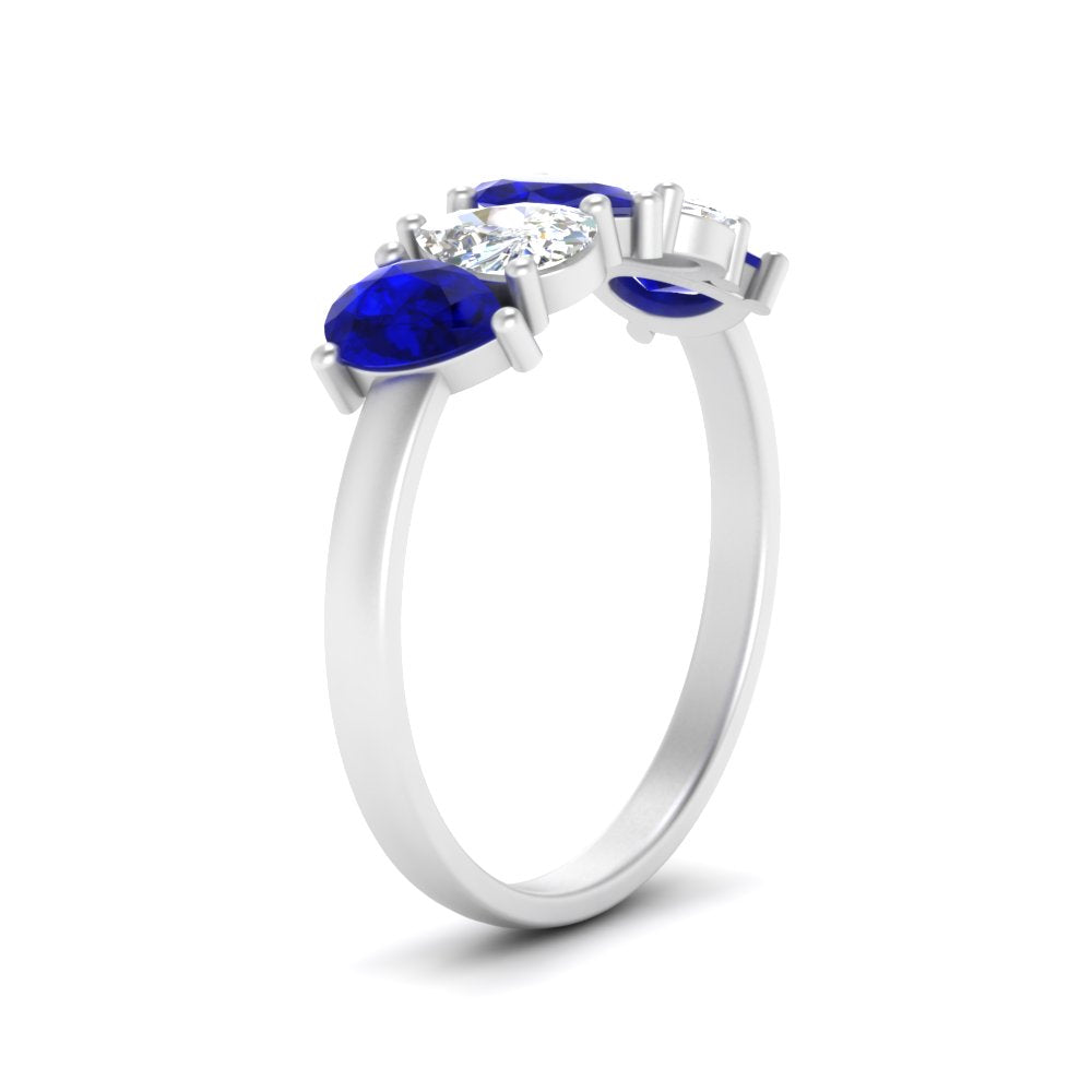 5-stone-wedding-band-blue-sapphire-teardrop-1.50-carat-white-gold-FD8294B-0.30CTGSABLANGLE3-NL-WG