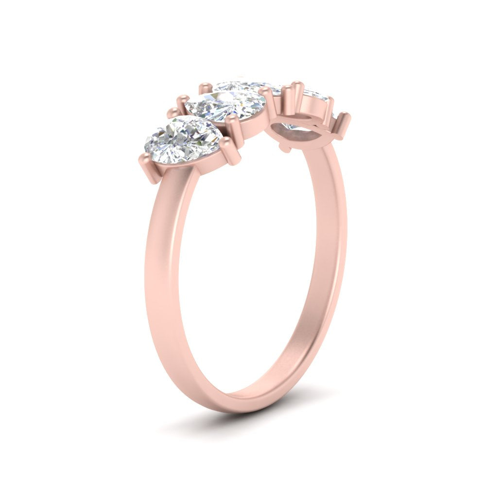 5-stone-wedding-band-diamond-teardrop-1.50-carat-rose-gold-FD8294B-0.30CTANGLE3-NL-RG