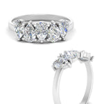 Load image into Gallery viewer, 5-stone-wedding-band-diamond-teardrop-1.50-carat-white-gold-FD8294B-0.30CTANGLE3-NL-WG
