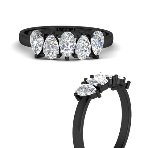5-stone-wedding-band-diamond-teardrop-one-carat-in-black-gold-fdwb8008peangle3-1.00ct-nl-bg