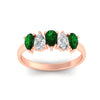 Load image into Gallery viewer, 5-stone-wedding-band-emerald-teardrop-one-carat-in-rose-gold-fdwb8008pegemgrangle5-1.00ct-nl-rg.jpg