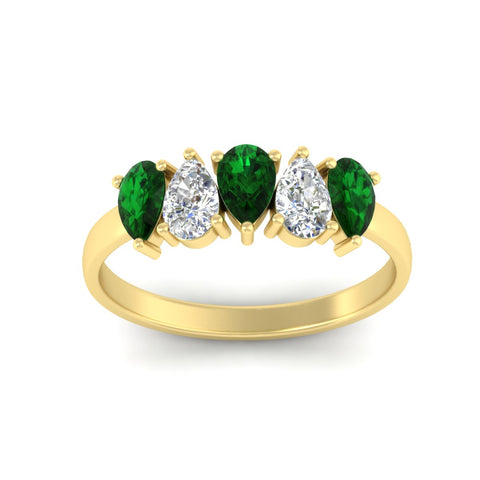 5-stone-wedding-band-emerald-teardrop-one-carat-in-yellow-gold-fdwb8008pegemgrangle5-1.00ct-nl-yg.jpg