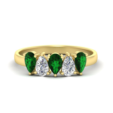 5-stone-wedding-band-emerald-teardrop-one-carat-in-yellow-gold-fdwb8008pegemgrsleep-1.00ct-nl-yg.jpg