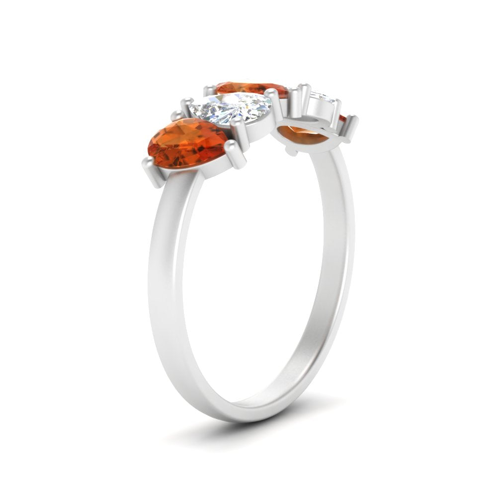 5-stone-wedding-band-orange-sapphire-teardrop-1.50-carat-white-gold-FD8294B-0.30CTGSAORANGLE3-NL-WG