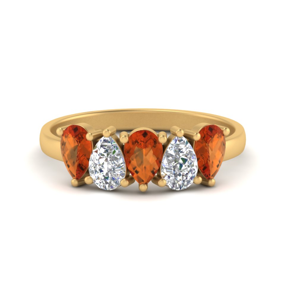 5-stone-wedding-band-orange-sapphire-teardrop-1.50-carat-yellow-gold-FD8294B-0.30CTGSAORANGLE3-NL-YG