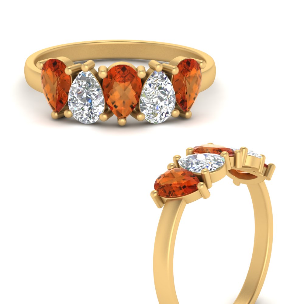 5-stone-wedding-band-orange-sapphire-teardrop-1.50-carat-yellow-gold-FD8294B-0.30CTGSAORANGLE3-NL-YG