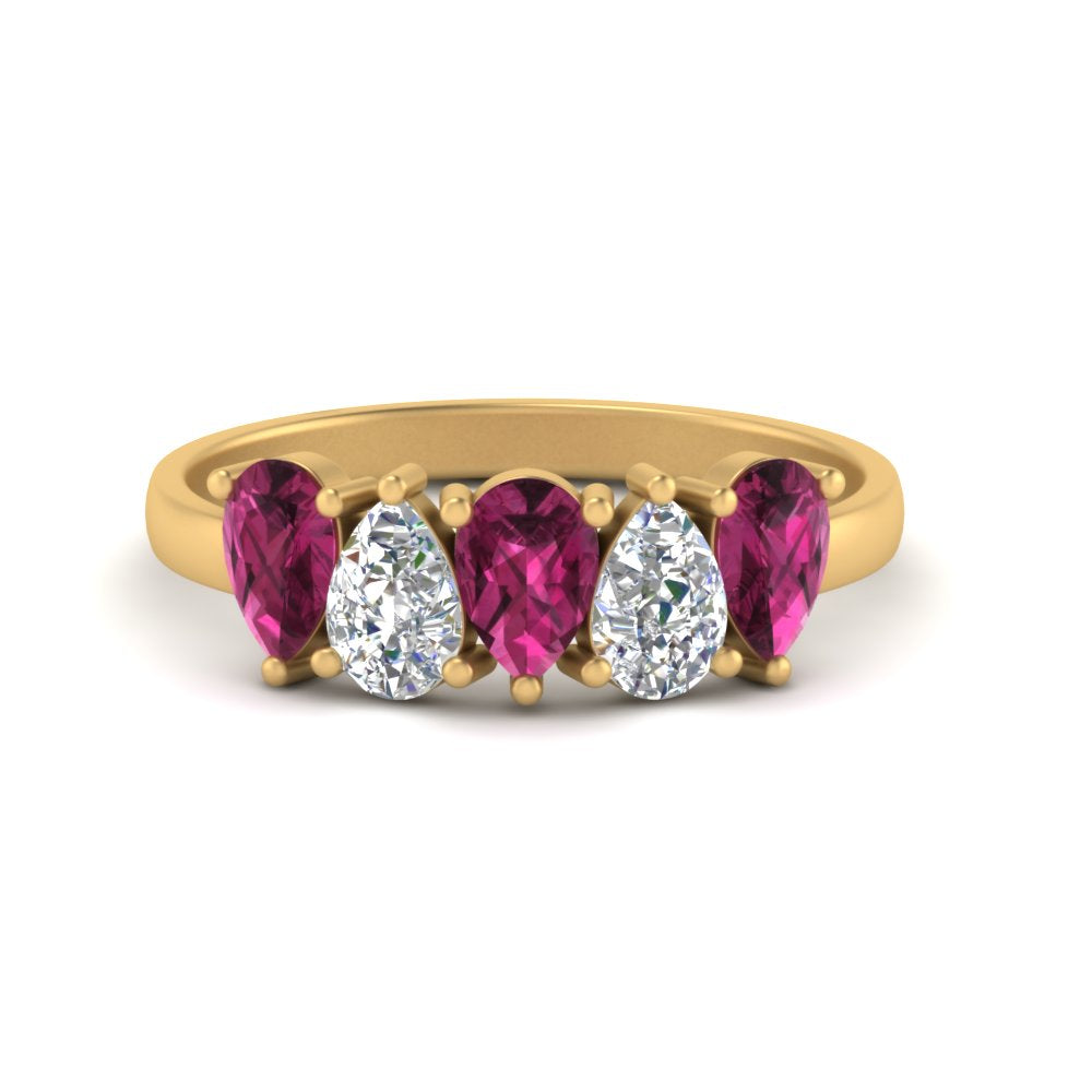 5-stone-wedding-band-pink-sapphire-teardrop-1.50-carat-yellow-gold-FD8294B-0.30CTGSADRPIANGLE3-NL-YG