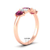 Load image into Gallery viewer, 5-stone-wedding-band-pink-sapphire-teardrop-one-carat-in-rose-gold-fdwb8008pegsadrpiangle2-1.00ct-nl-rg-hw.jpg