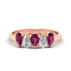 Load image into Gallery viewer, 5-stone-wedding-band-pink-sapphire-teardrop-one-carat-in-rose-gold-fdwb8008pegsadrpisleep-1.00ct-nl-rg.jpg