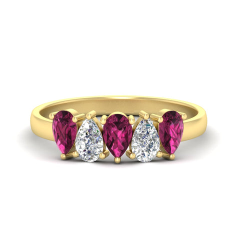 5-stone-wedding-band-pink-sapphire-teardrop-one-carat-in-yellow-gold-fdwb8008pegsadrpisleep-1.00ct-nl-yg.jpg