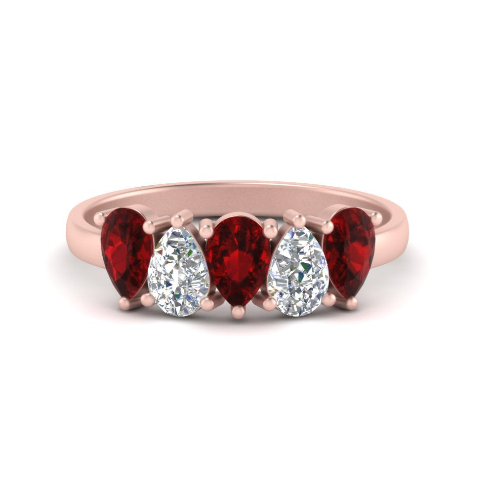 5-stone-wedding-band-ruby-diamond-teardrop-1.50-carat-rose-gold-FD8294B-0.30CTGRUDRANGLE3-NL-RG