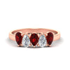 Load image into Gallery viewer, 5-stone-wedding-band-ruby-teardrop-one-carat-in-rose-gold-fdwb8008pegrudrsleep-1.00ct-nl-rg.jpg