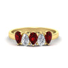 Load image into Gallery viewer, 5-stone-wedding-band-ruby-teardrop-one-carat-in-yellow-gold-fdwb8008pegrudrsleep-1.00ct-nl-yg.jpg