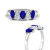 Load image into Gallery viewer, 5-stone-wedding-band-sapphire-teardrop-one-carat-in-white-gold-fdwb8008pegsablangle3-1.00ct-nl-wg.jpg