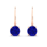Load image into Gallery viewer, 5.00-ct-round-cut-sapphire-leverback-dangle-earrings-in-rose-gold-fdear11236rogsablangle2-5.00ct-nl-rg.jpg?v=1768373585
