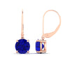 Load image into Gallery viewer, 5.00-ct-round-cut-sapphire-leverback-dangle-earrings-in-rose-gold-fdear11236rogsablangle4-5.00ct-nl-rg.jpg?v=1768373584