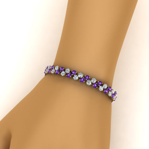 Stunning Two Row Tennis Bracelet