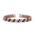 Thumbnail 22 - Stunning Two Row Tennis Bracelet