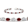 Load image into Gallery viewer, 5.50-carat-classic-teardrop-link-east-west-ruby-bracelet-in-white-gold-FDBECPE10581GRUDRANGLE2-5.40CT-NL-WG.jpg?v=1776847869
