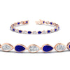 Load image into Gallery viewer, 5.50-carat-classic-teardrop-link-east-west-sapphire-bracelet-in-rose-gold-FDBECPE10581GSABLANGLE2-5.40CT-NL-RG.jpg?v=1776847695