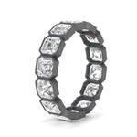 Load image into Gallery viewer, 5.60-ct.-bezel-set-asscher-diamond-eternity-ring-in-black-gold-FD10567AS-0.40CT-NL-BG