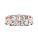 Load image into Gallery viewer, 5.60-ct.-bezel-set-asscher-diamond-eternity-ring-in-rose-gold-FD10567AS-0.40CT-NL-RG