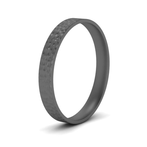 Hammered Finish Mens Wedding Band