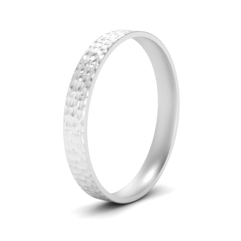 Hammered Finish Mens Wedding Band