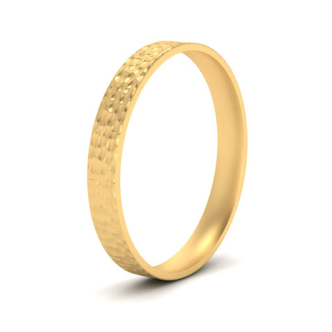 Hammered Finish Mens Wedding Band