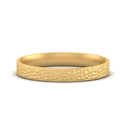 Hammered Finish Mens Wedding Band