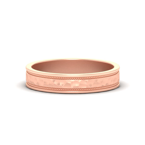 Light Weight Classic Hammered Wedding Ring