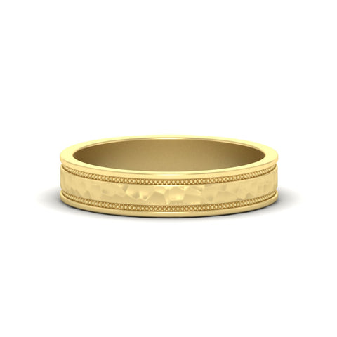 Light Weight Classic Hammered Wedding Ring