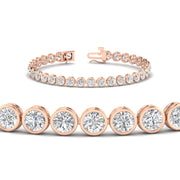 6.50 Carat Diamond Bezel Set Tennis Bracelet
