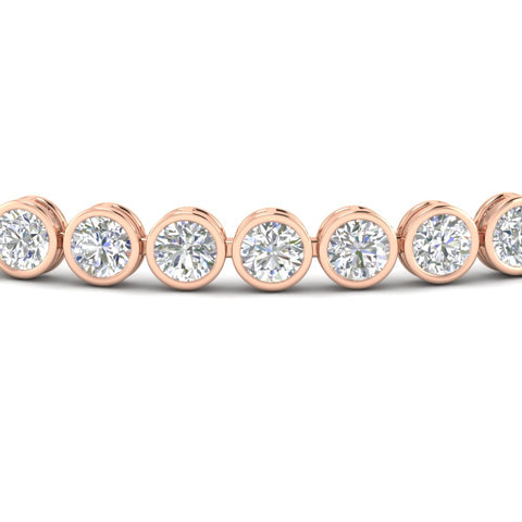6.50 Carat Diamond Bezel Set Tennis Bracelet