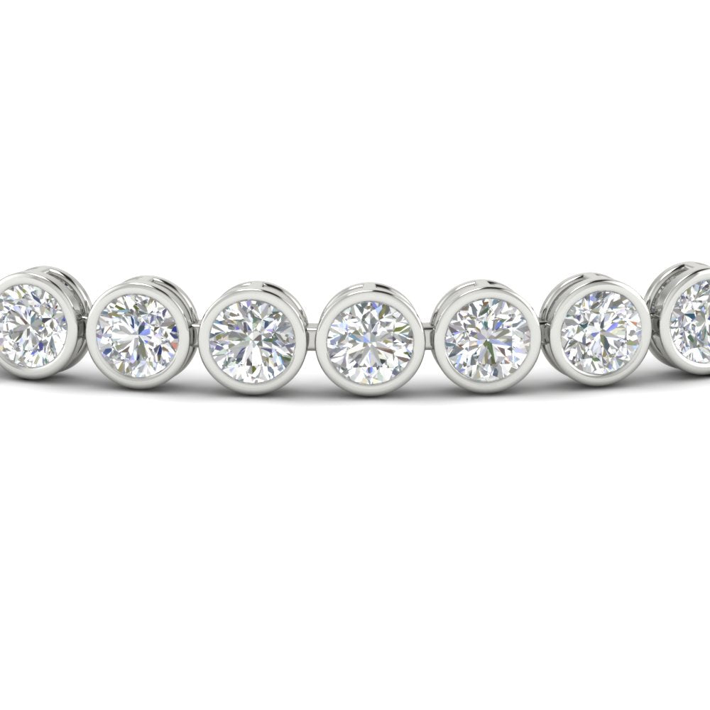 6.50 Carat Diamond Bezel Set Tennis Bracelet
