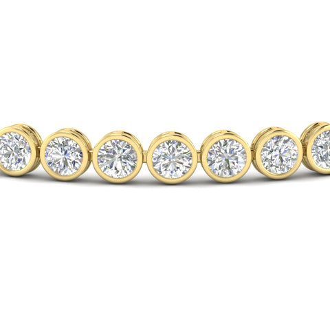 6.50 Carat Diamond Bezel Set Tennis Bracelet