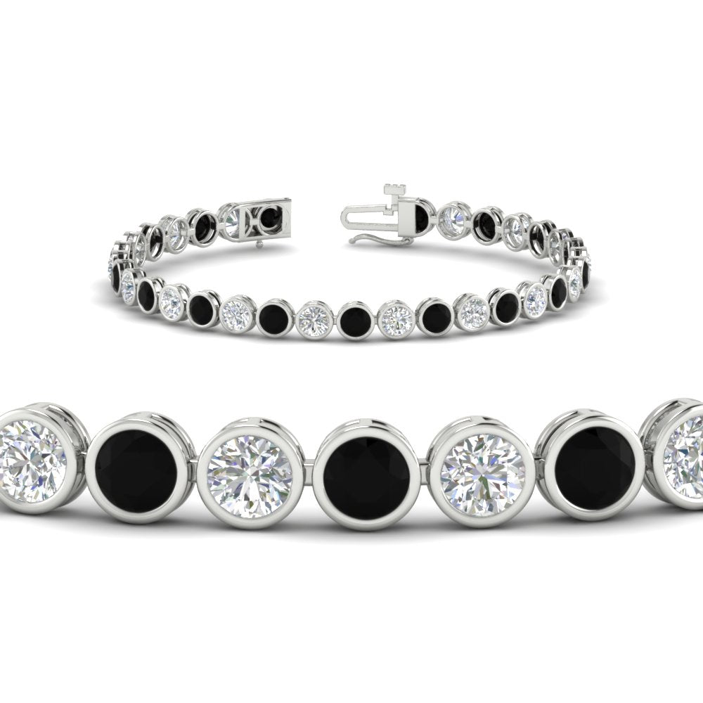6.50 Carat Diamond Bezel Set Tennis Bracelet