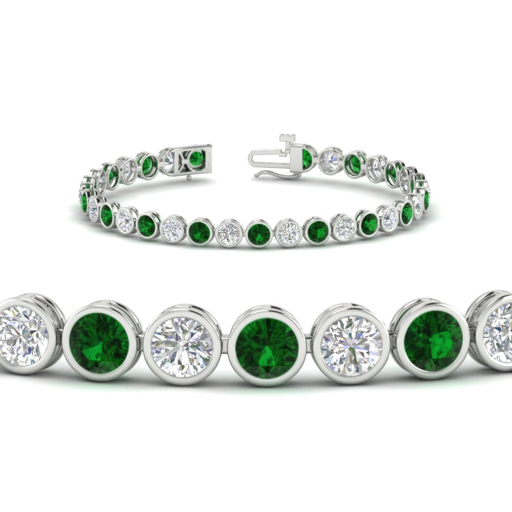 6.50 Carat Diamond Bezel Set Tennis Bracelet