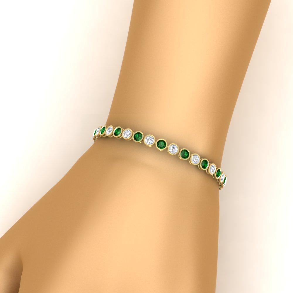 6.50 Carat Diamond Bezel Set Tennis Bracelet