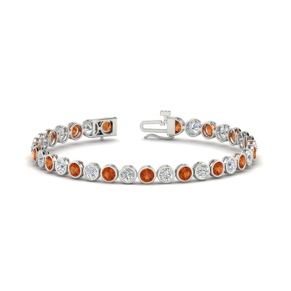 6.50 Carat Diamond Bezel Set Tennis Bracelet
