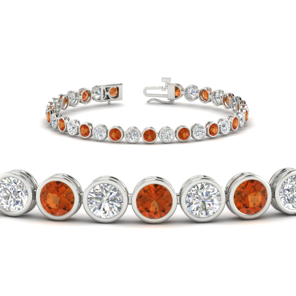 6.50 Carat Diamond Bezel Set Tennis Bracelet
